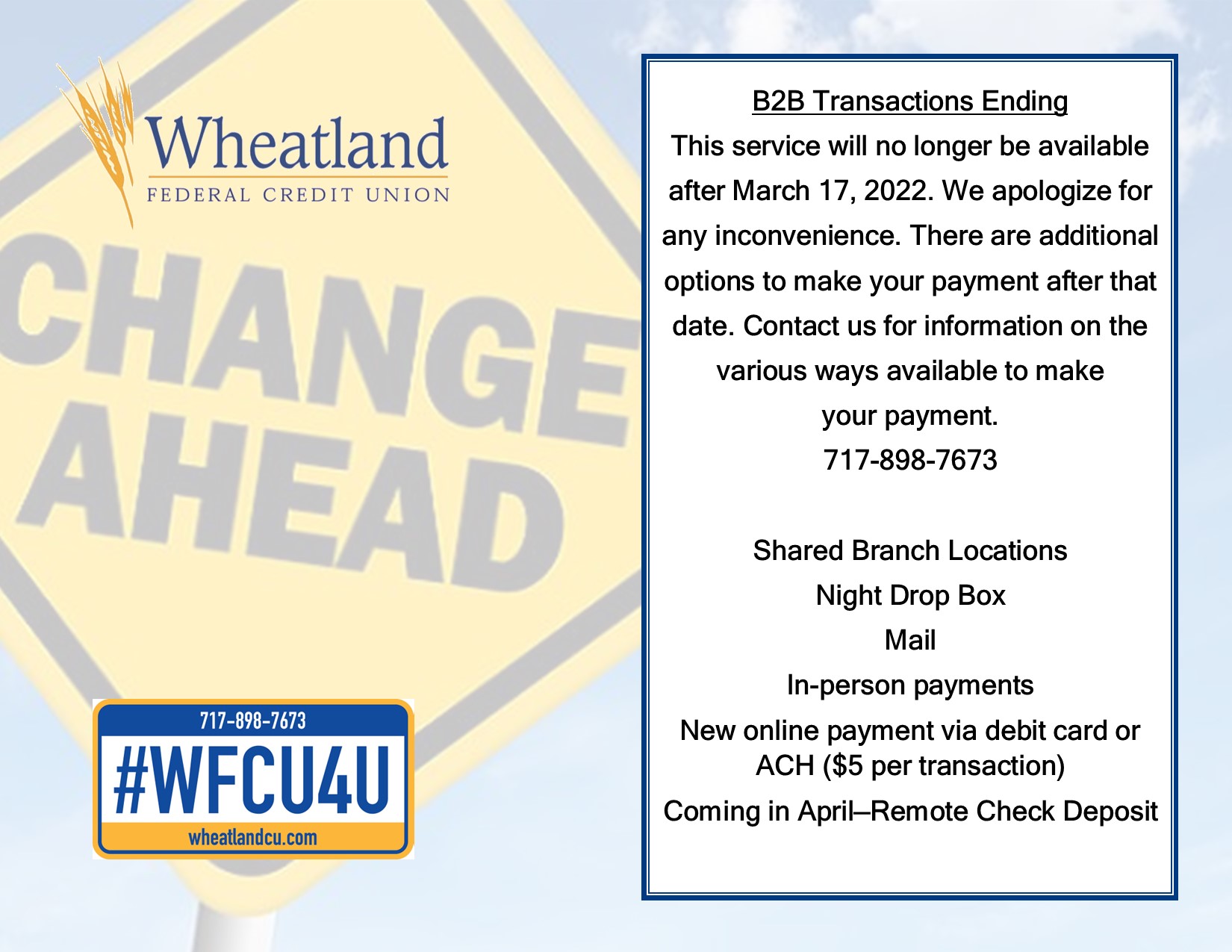 Online & Mobile Banking Wheatland Federal Credit Union